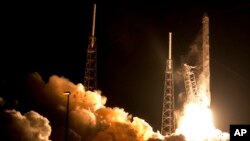 The Falcon 9 SpaceX rocket lifts off from Space Launch Complex 40 at the Cape Canaveral Air Force Station in Cape Canaveral, Fla., Jan. 10, 2015.