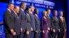 From left, John Kasich, Mike Huckabee, Jeb Bush, Marco Rubio, Donald Trump, Ben Carson, Carly Fiorina, Ted Cruz, Chris Christie and Rand Paul take the stage during the CNBC Republican presidential debate in Boulder, Colo., Oct. 28, 2015.