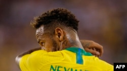 Neymar lors du match opposant le Brésil aux Etats-Unis, New Jersey, le 7 septembre 2018.