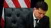 Ukraine's President Volodymyr Zelenskiy listens during a bilateral meeting with U.S. President Donald Trump on the sidelines of the 74th session of the United Nations General Assembly in New York, Sept. 25, 2019. 