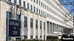 FILE - The State Department Building is pictured in Washington, DC.