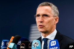 FILE - NATO Secretary-General Jens Stoltenberg