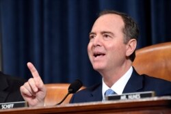 FILE - Chairman of the House Intelligence Committee Adam Schiff, D-Calif., questions former U.S. Ambassador to Ukraine Marie Yovanovitch before the House Intelligence Committee, Nov. 15, 2019.