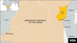 DRC map, North Kivu province