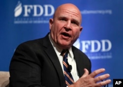 National security adviser H.R. McMaster speaks during the Foundation for Defense of Democracies National Security Summit in Washington, Oct. 19, 2017.