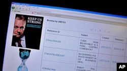 An image of the Wikileaks internet site, 16 Dec 2010 (File Photo)