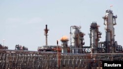 L'usine de traitement de gaz Krechba, à environ 1 200 km au sud d'Alger, le 14 décembre 2008. (REUTERS/Zohra Bensemra)