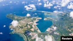 FILE - An aerial view of U.S. Naval Base Guam, Sept. 20, 2006.