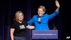 Elizabeth Warren, sénatrice américaine du Massachusetts et l'une des nombreux démocrates à briguer la présidence en 2020, à San Juan, Porto Rico, le 22 janvier 2019. (AP Photo / Carlos Giusti)