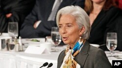 4月10日国际货币基金脑组织总裁拉加德在纽约经济俱乐部讲话