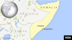Peta Somalia dan Baidoa