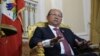 Prezidan Konsey Tranzisyon Ayiti a, Leslie Voltaire pandan yon entevyou ak Associated Press nan vil Wom an Itali, 25 Janvye, 2025. 