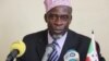 Karenga Ramadhan, president of The National Council of Communication in Burundi, speaks during a press conference in the capital Bujumbura on May 4, 2018 to announce the suspension of BBC and VOA. 