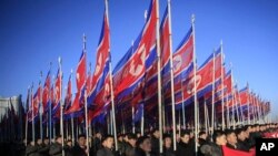 Parade militer Korea Utara di Pyongyang, 25 Februari 2016 (Foto: dok).