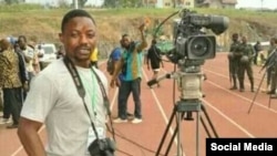 Cameroonian journalist Samuel Wazizi is seen in an undated photo from social media (Twitter @mosesngwanah).