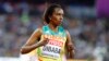 Tirunesh Dibaba, l'éthiopienne triple championne olympique, à Londres, le 5 août 2017.