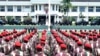Presiden Joko Widodo memeriksa pasukan prajurit Pasukan Khas TNI Angkatan Udara di Jakarta. (Foto dok.: Biro Pers kepresidenan).