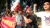 Protesters chant slogans during an anti-China protest in front of the Chinese embassy in Hanoi, Vietnam, May 13, 2014.