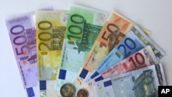 FILE - Euro currency