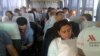 Most of the journalists that came to see the opening of the Suez Canal expansion made it to the party, but press badges were lost for this sad bunch, so they headed back to Cairo, Aug. 6, 2015. (Credit: Heather Murdock) 