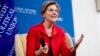La sénatrice Elizabeth Warren, lors d'une conférence de presse à la faculté de droit de l'Université Américaine de Washington, le 29 novembre 2018.
