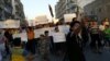 Activists in Syria’s besieged Aleppo protest against the United Nations for what they say is its failure to lift the siege of their rebel-held area, Sept. 13, 2016. Dozens of protesters marched in the al-Shaar neighborhood heading toward the Castello road, the area from which aid is expected to be delivered. 