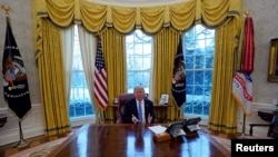 President Donald Trump, lors de son interview avec Reuters à la Maison Blanche, Washington, le 17 janvier 2018. 