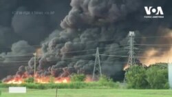 У США горить завод по виробництву та переробці поліетилену. Відео