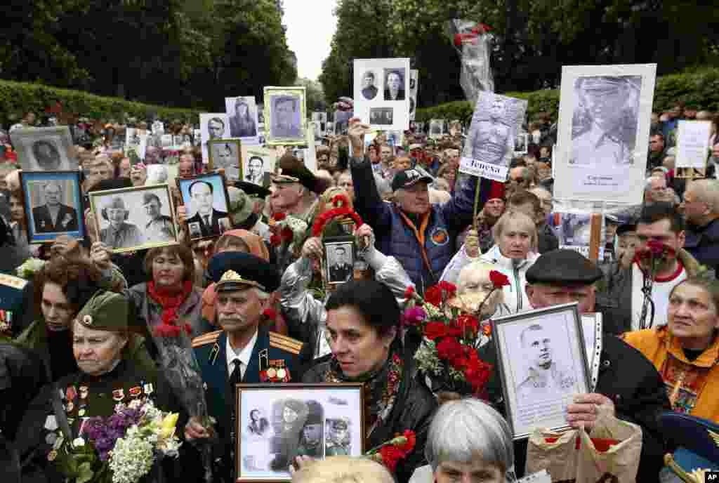 Ranar tunawa da nasar da aka yi akan Nazi na Jamus a lokacin yakin duniya na biyu, garin Kiev dake Ukrain. 