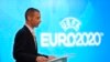 Aleksander Ceferin à Londres avant l'Euro 2020, Angleterre, le 21 septembre 2016.