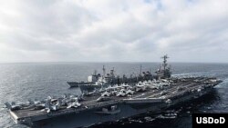 Kapal induk Angkatan Laut Amerika USS John C. Stennis CVN-74 (Foto: dok).