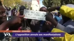 L'opposition annule ses manifestations au Zimbabwe