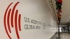 Logo Američke agenije za globalne medie u sedištu u Vašigntonu D.C, 22. novembra 2019.