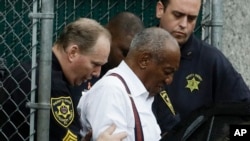 Bill Cosby departs after his sentencing hearing at the Montgomery County Courthouse, Sept. 25, 2018, in Norristown, Pennsylvania.