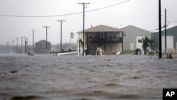 Après le passage de l'ouragan Harvey à Rockport, Texas, le 26 août 2017. 