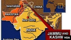 Peta wilayah Kashmir. 