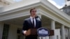 White House Senior Adviser Jared Kushner speaks to members of the White House press following his appearance before a closed session of the Senate Intelligence Committee as part of their probe into Russian meddling in the 2016 U.S. presidential election i