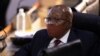 L'ancien président sud-africain Jacob Zuma à une audience pour sa demande de récusation du juge Raymond Zondo, dans le cadre de l'enquête de la commission de capture de l'État à Johannesburg, Afrique du Sud, lundi 16 novembre 2020.