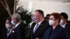 Menteri Luar Negeri Jepang Toshimitsu Motegi, Menteri Luar Negeri India Subrahmanyam Jaishankar, Menteri Luar Negeri AS Mike Pompeo dan Menteri Luar Negeri Australia Marise Payne di Tokyo, Jepang. (Foto: AP)