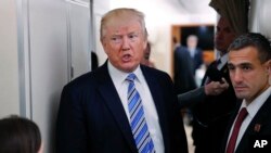 Le président américain Donald Trump sur la base Air Force, dans le Maryland, le 13 mai 2017.