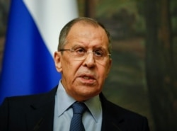 FILE - Russian Foreign Minister Sergey Lavrov attends a news conference in Moscow, April 16, 2021.
