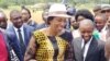 Jeanine Mabunda, Présidente de l'Assemblée nationale de la RDC, à Oicha au Nord-Kivu, le 17 février 2020. (VOA/Erikas Mwisi)