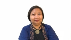 Ketua Pusat Studi Migrasi Migrant Care, Anis Hidayah, usai diskusi "Menjaga Suara Buruh Migran pada Pilpres 2019" di gedung Bawaslu, Jakarta, pada 7 Oktober 2018. (Foto: VOA/Rio Tuasikal)