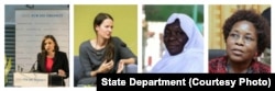 Women of Courage 2016 Awardees Zhanna Nemtsova, Zuzana Stevulova, Awadeya Mahmoud and Vicky Ntetema.
