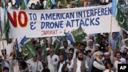 A rally against the U.S. drone strikes in Pakistani tribal areas, Peshawar, April 23, 2011