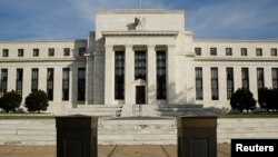 FILE - The U.S. Federal Reserve Board building in Washington.