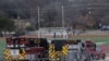Emergency responders are seen near a synagogue where a man has reportedly taken people hostage during services in Colleyville, Texas, Jan. 15, 2022. 