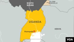 A key road connecting Uganda and South Sudan is cut off by flooding after days of rain. 