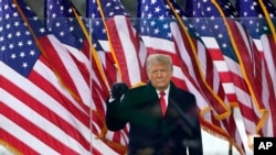 President Donald Trump arrives to speak at a rally Wednesday, Jan. 6, 2021, in Washington. (AP Photo/Jacquelyn Martin)