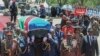 Les funérailles d’Etat du premier président namibien, Sam Nujoma, au carré des Héros, un mémorial situé près de Windhoek, en Namibie, le samedi 1er mars 2025.